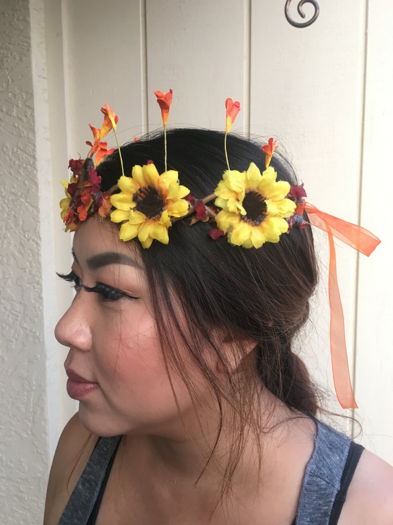 Autumn Sunflower Headpiece Etsy