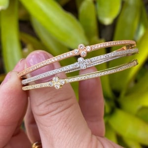 Diamond Clover Link Bracelet
