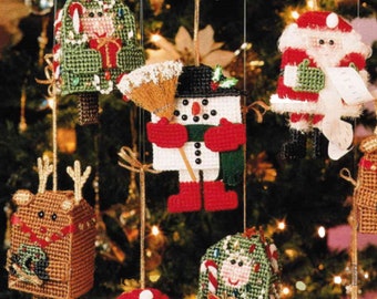 Christmas Bells Ornaments Plastic Canvas Pattern, Christmas Craft Pattern PDF Instant Download
