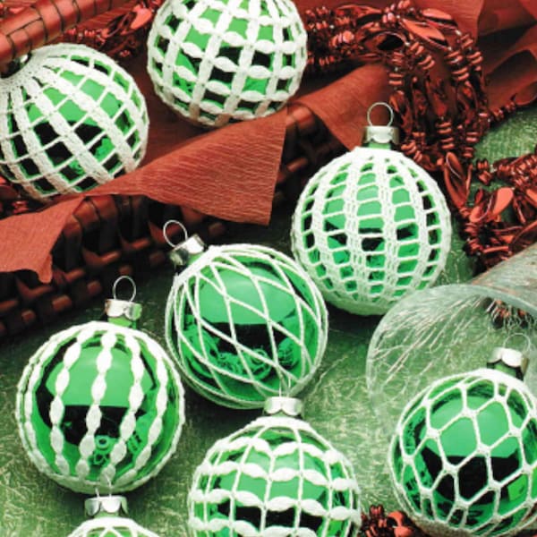 Thread Crochet Pattern PDF Download, Christmas balls ornament crochet patterns, Ball covers 15 Designs!  Ornaments.