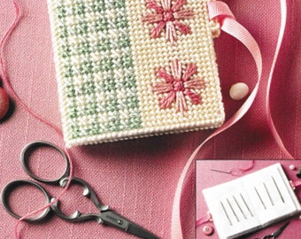 Plastic Canvas Needle Book Pattern Book PDF Easy Needlebook for Embroidery & Needlepoint Vintage Crafts Instant Digital Download