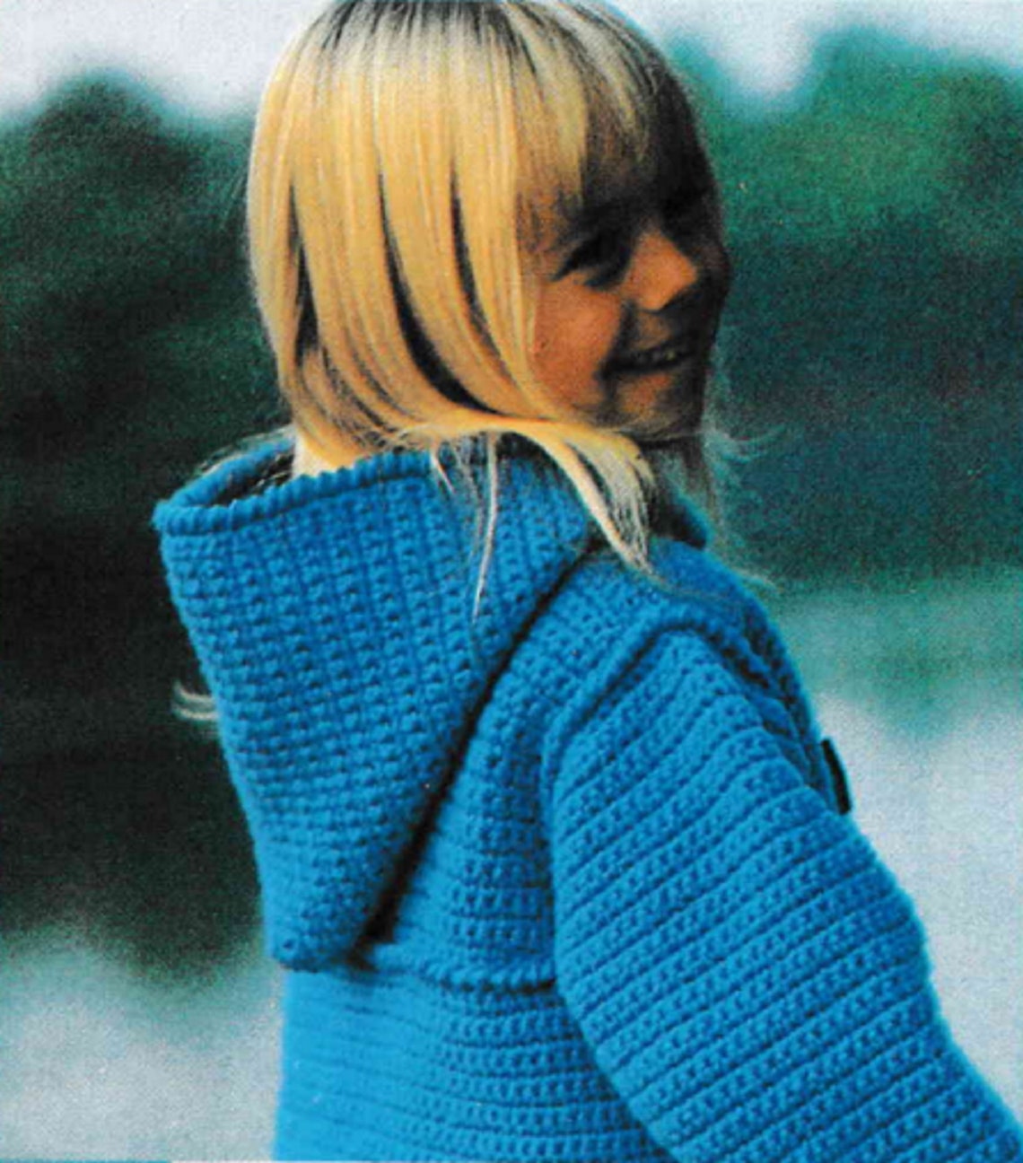 Kids Crochet Jacket Pattern PDF Girls Hooded Coat With Pockets Etsy