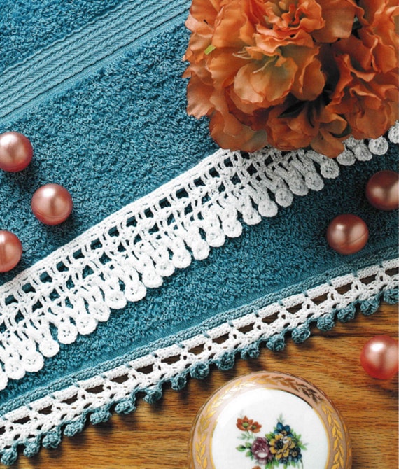 Thread Crochet Edging Pattern PDF Carnation and Rose Borders Etsy