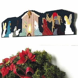 SALE! Plastic Canvas Christmas Patterns Book PDF, Easy Needlepoint Nativity Topper, Crafts Needlecraft Download, Holiday Manger