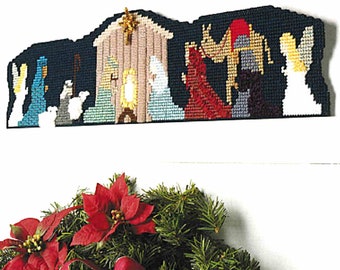 SALE! Plastic Canvas Christmas Patterns Book PDF, Easy Needlepoint Nativity Topper, Crafts Needlecraft Download, Holiday Manger