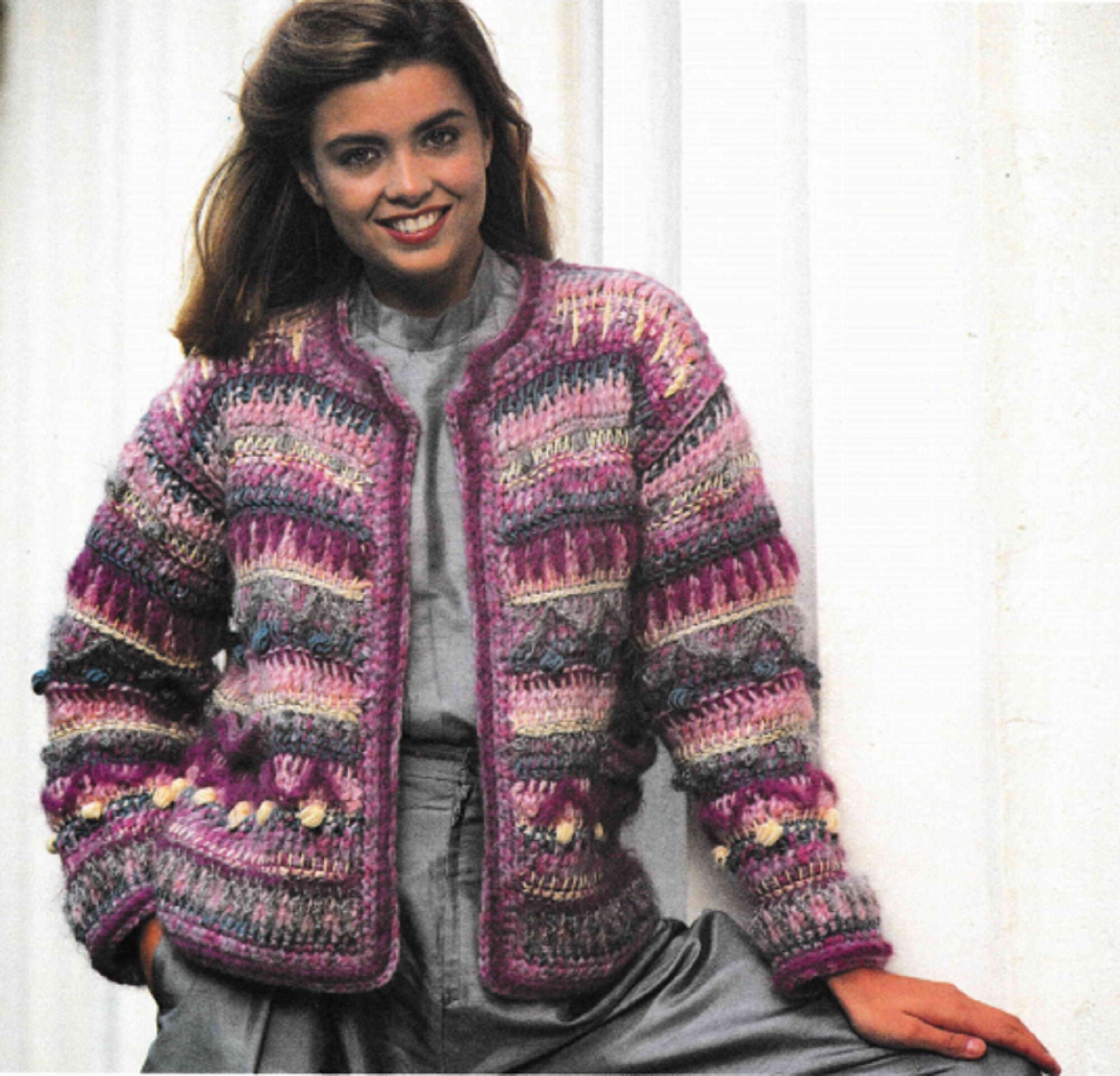 SALE Womans Sweater Pattern Crochet PDF Textured Coat Jacket - Etsy