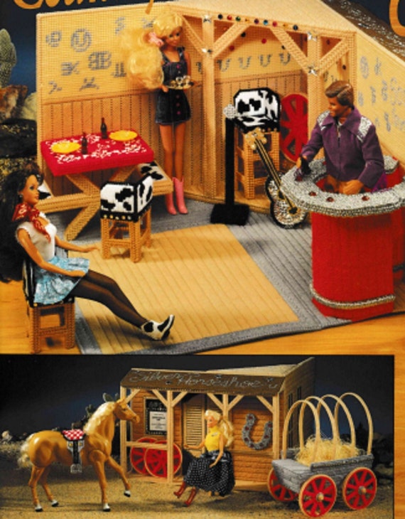 SALE Barbie Furniture Plastic Canvas Pattern PDF Book Instant