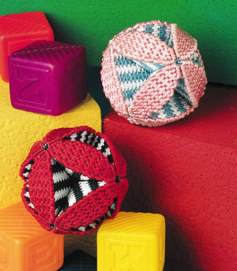 Colorblock Ball Plastic Canvas Toys Pattern Book PDF Colorblock Ball for Toddler ...