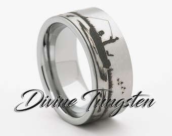 Fishing Wedding Band - Etsy