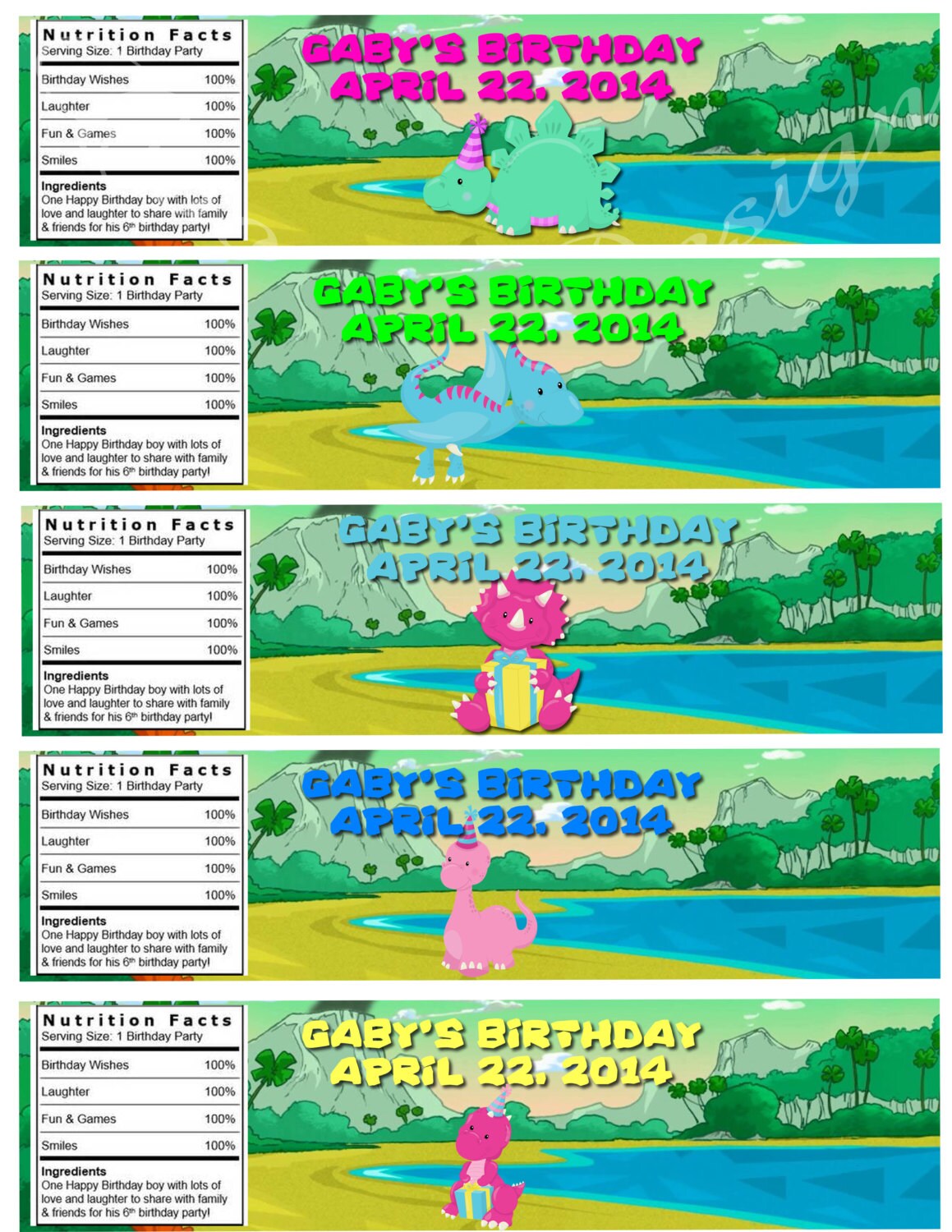 dinosaur birthday dinosaur water bottle labels dino bottle
