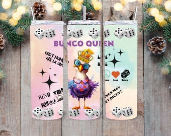 BUNCO, Bunco Queen, dice game, friends, Mom, glitter, 20oz Skinny Tumbler, Shirt, Sublimation Designs, Digital Download for sublimation svg,