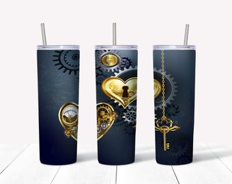 Steampunk Valentine digital download use - 20 oz tumbler, mouse pad, t-shirt, pillow