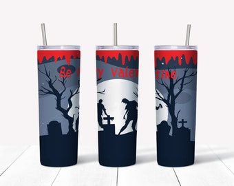 Zombie Valentine Tumbler, Goth Clothing, mousepad, pillow  blood dripping