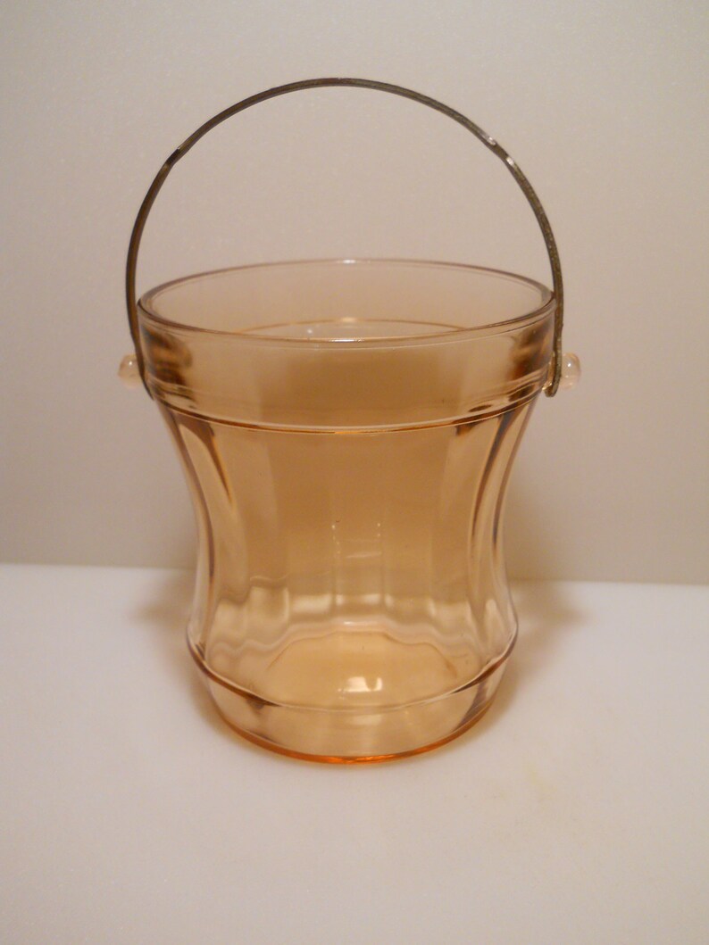 glass ice bucket with tongs