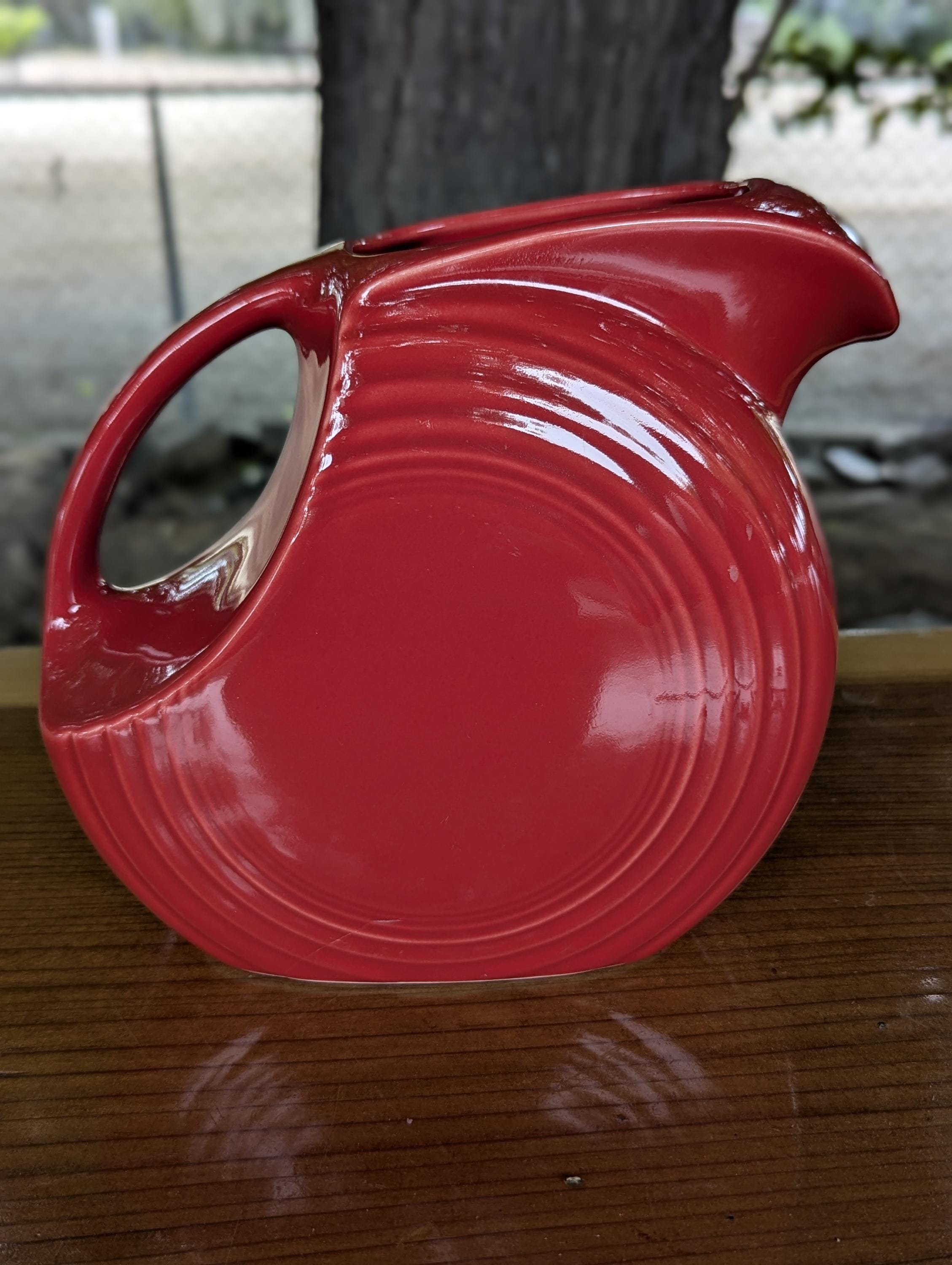 Vintage Homer Laughlin Fiesta Red Pitcher - Main Image
