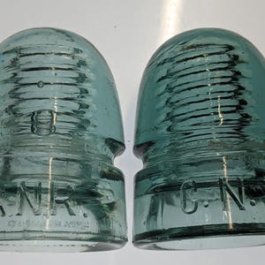 CD 143 Aqua GNR Standard and CNR Antique Glass Insulators