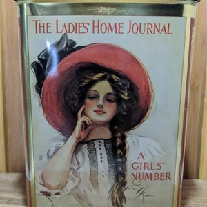 Vintage The Ladies Home Journal “A Girls’ Number “ May 1909 Tin Canister