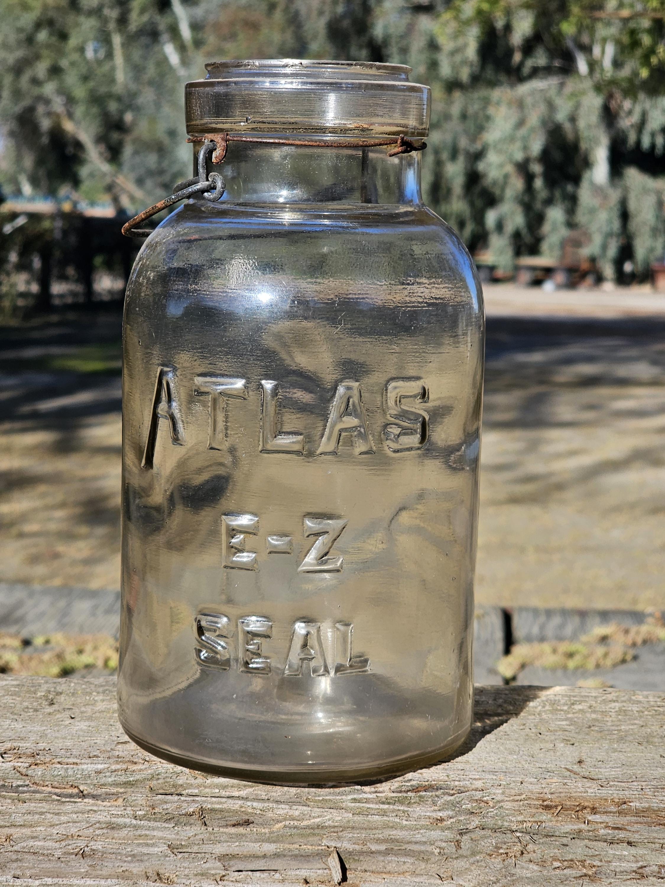 Vintage Half Gallon Atlas E-Z Seal Jar With Wire Clasp - Etsy