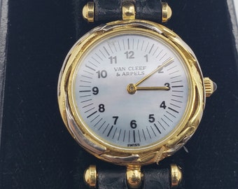 Vintage 18k Van Cleef & Arpels Women Wrist Watch, COA Serviced