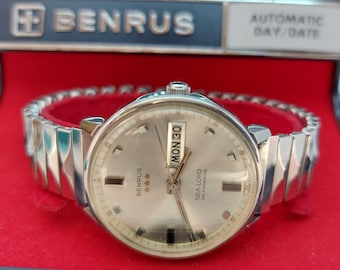 Vintage Benrus Sea Lord, Day Date Men's Wristwatch, Serviced, Owner's Manual, with Presentation Case,