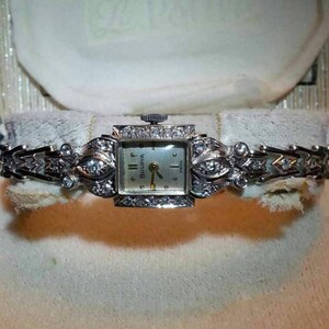 Vintage Bulova La Petite 14kt diamond cocktail watch