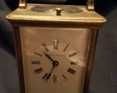 Vintage Carriage Clock Ovington Brothers of NY 1880 Rare Fine Glided 8 Day