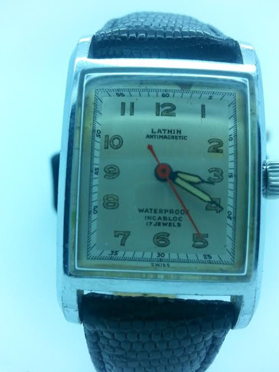 Vintage Lathin Watch Company Mens Watch Etsy