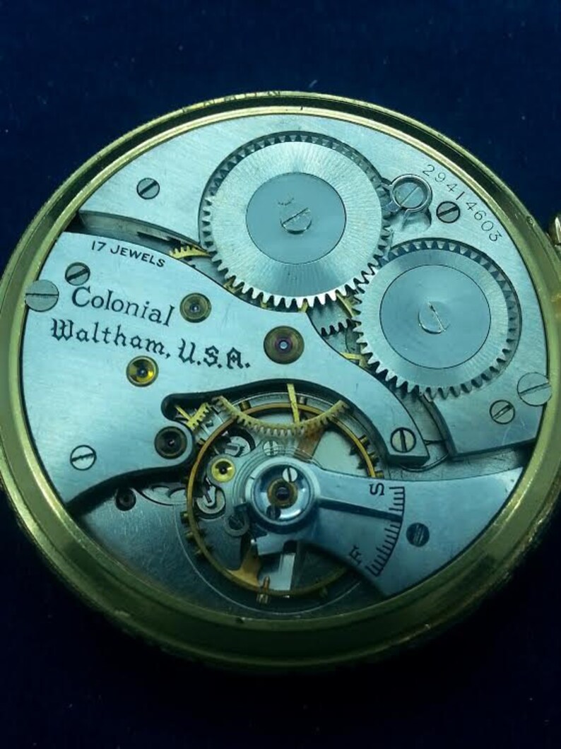Vintage Waltham USA Watch Company Pocket Watch Open Face Etsy