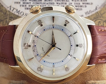 Vintage LeCoultre Memovox Alarm Watch COA Serviced, with LeCoultre Presentation Box