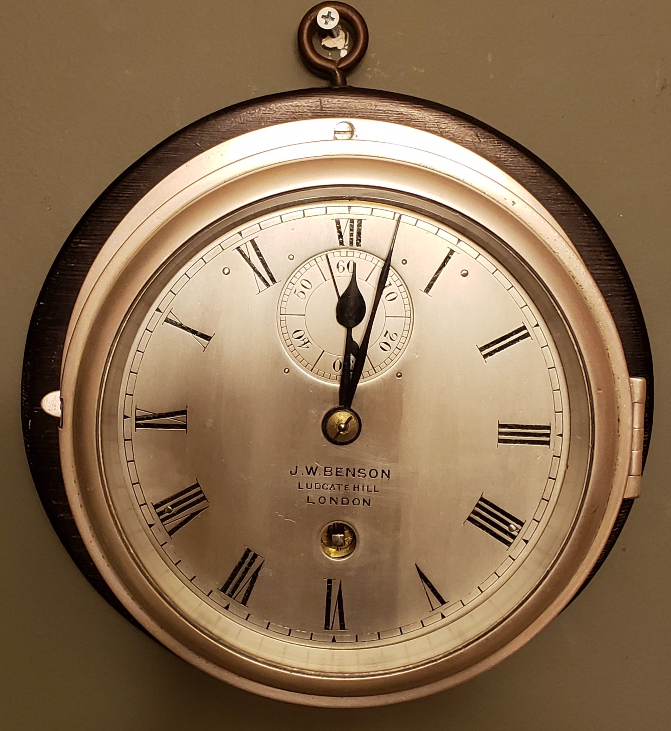 Vintage JW Benson English Ships Clock Circa 1860 1880 -  Canada