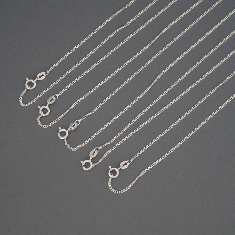 18 inch silver curb chain