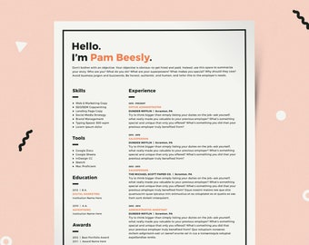 Modern Resume Template for Mac or PC | Pages, Word, InDesign