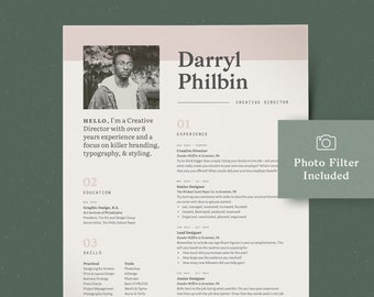 Creative Resume Template, Graphic Designer CV (InDesign, Word, Pages)