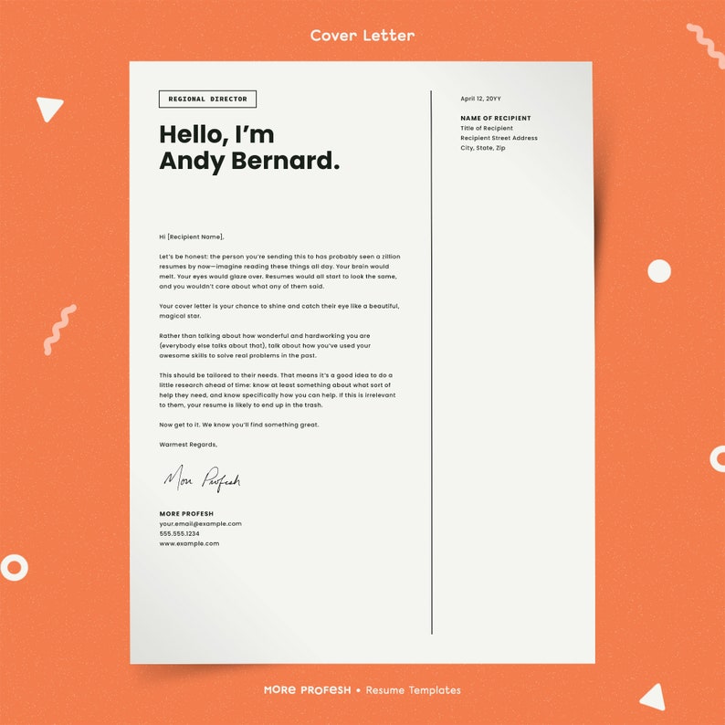 Minimalist Resume Template for Pages, Word, InDesign (Digital Download) image 3