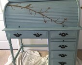 Items Similar To Sold Roll Top Desk Shabby Chic Roll Top Desk