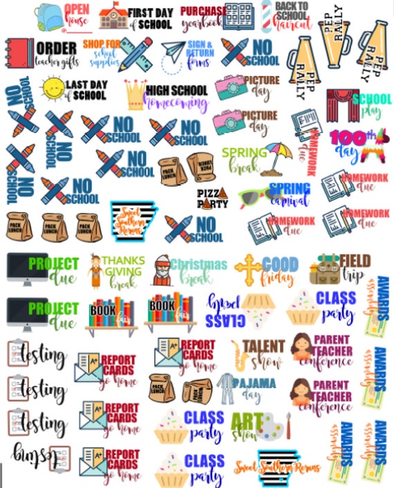 elementary parents back to school planner sticker etsy elementary school planners