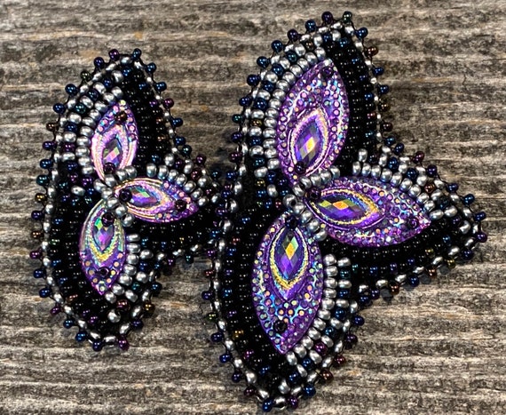 Beaded powwow earrings clearance