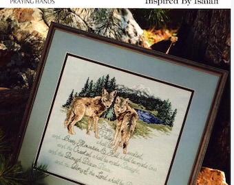 Wolf Cross Stitch Pattern Booklets, Animal Needlecraft Leaflets