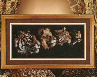 African Cats counted cross stitch kit-NEW UNOPENED