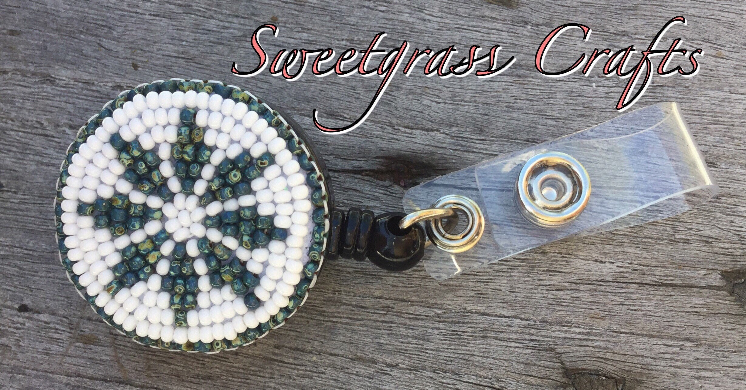 Beaded badge reel Native American beaded badge holder Etsy