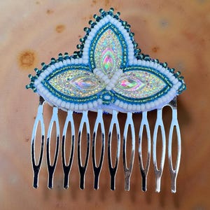Native American beaded hair comb, Hair comb, Regalia, Girls regalia, hair accessory, beaded comb