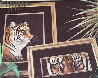 2 pattern booklets African Cat & Savanna Safari Cross Stitch