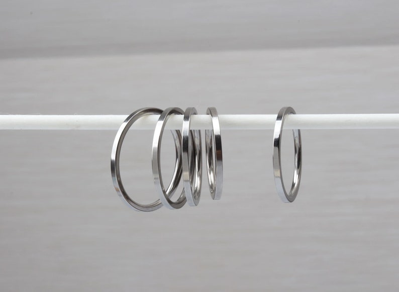 Silver 1.4mm Thin statement ring
