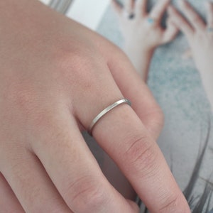 Silver 1.4mm Thin statement ring