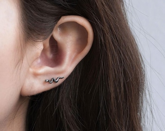 Schlange Ohrstecker 16g Schlange Ohrstecker für Männer Frauen Schlangenpiercing Schlangenschmuck Baby Schlangenohrring Schlangenohrring einfache Ohrring
