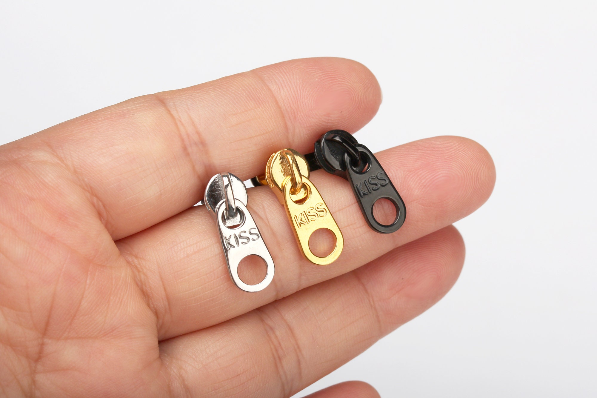 Zipper Earring 16G Zip Stud Earring Dainty Original Silver Etsy