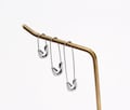 Safety pin earring surgical steel basic safety pin earring hypoallergenic  safety pin earrings  small saftey pin earrings product logo