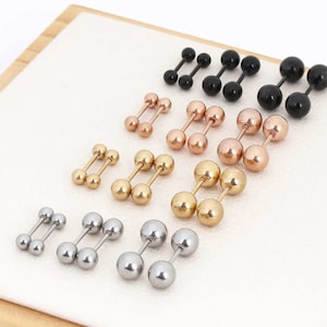 3mm 4mm 5mm ball stud earrings 20G minimalist stud earrings surgical steel piercing earrings tiny ball stud tiny piercing gold ball earrings