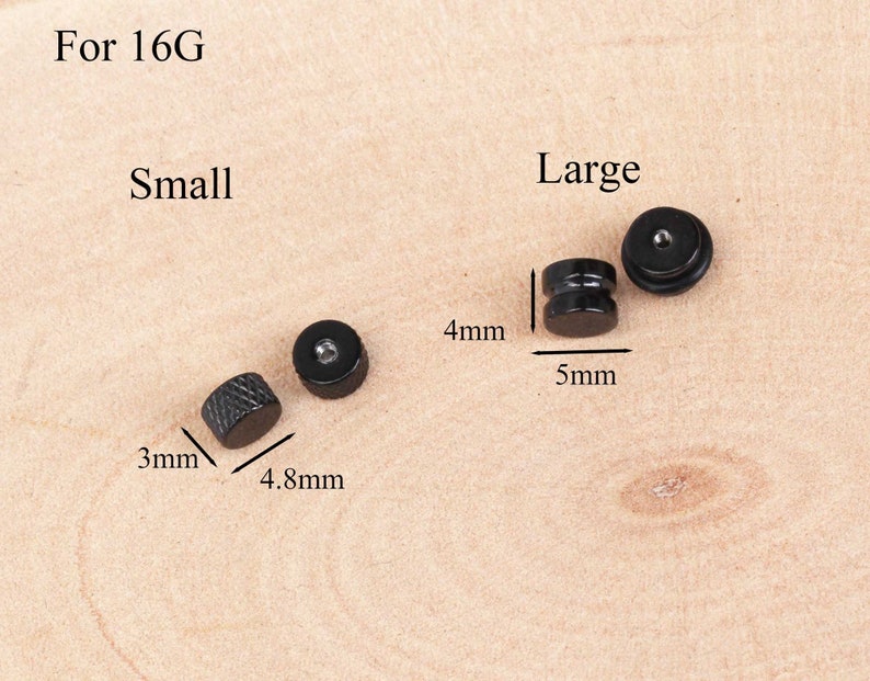 Surgical steel Earring Backings