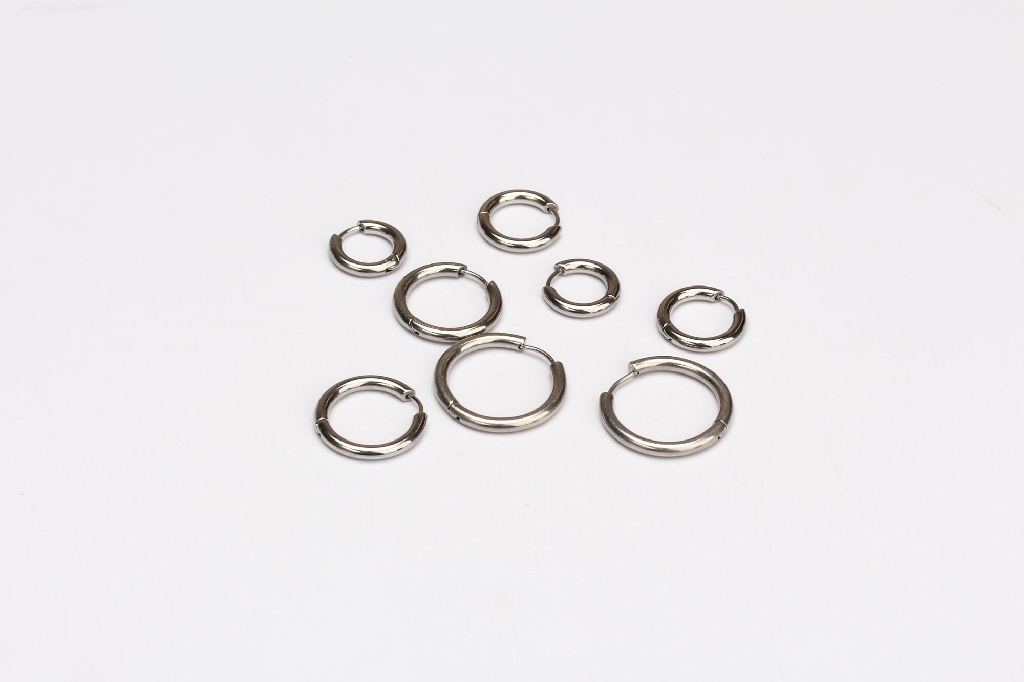 Bts Earrings Silver Ring Hoop Earrings 3mm Bold Silver Hoop